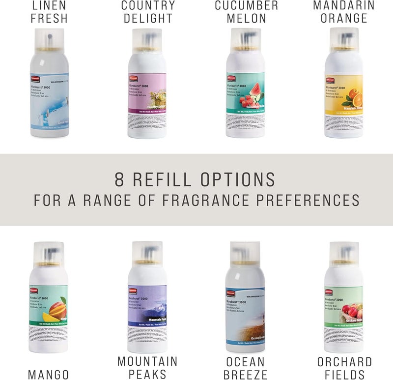 Rubbermaid Commercial Products Rubbermaid Commercial Microburst 3000 Air Neutralizer Refill - Ocean Breeze, 10 Piece Pack - Image 2